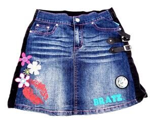 Rare Y2K Girls Bratz Dolls Denim Skirt Size 12 - Model 25186 Great Shape